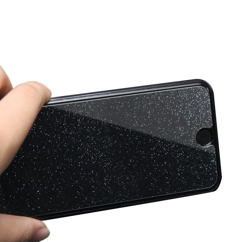 2PCS Sparkle glass for iPhone 13 12 11 14 Pro Max XS XR XSMAX 6 6S 7 8 14Plus 12/13MINI Glitter Screen Protector film