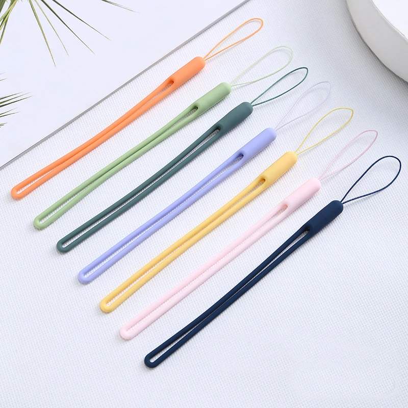 

Wrist Straps Hand Lanyard Silicone Charms for Mobile Phone Camera Keys Cord Chain Cute Lanyard Keychain Keycord Hanging Rope