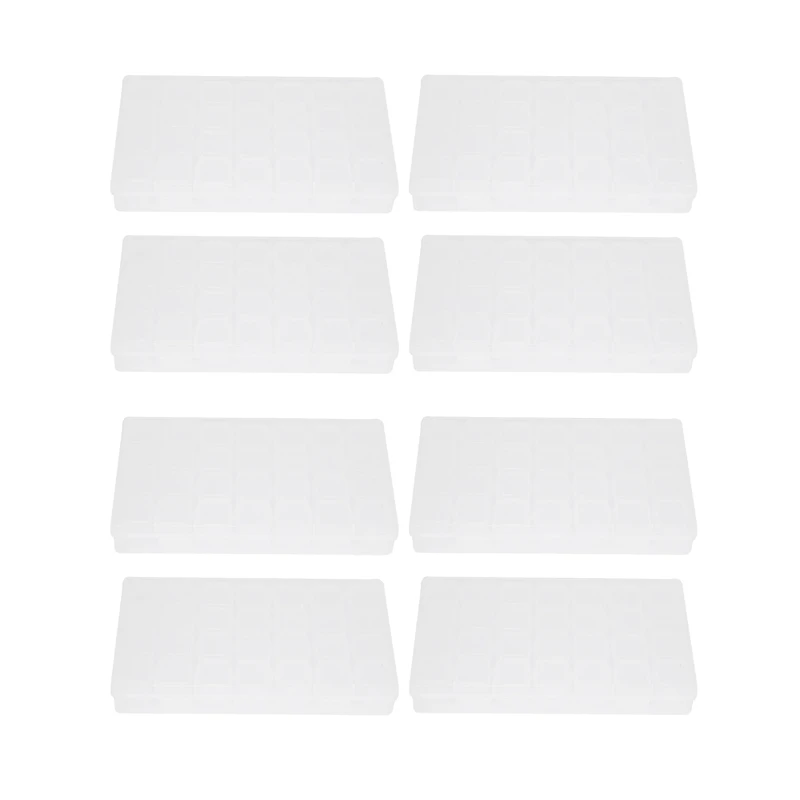 

Diamond Embroidery Box 8 Packs 28 Grids, 5D Siamond Box And Cross Stitch Tools Accessory Containers For DIY Art Craft