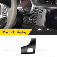 ignition starter panel cover decorative sticker real carbon fiber for chevrolet corvette c7 2014 2019 car interior accessories