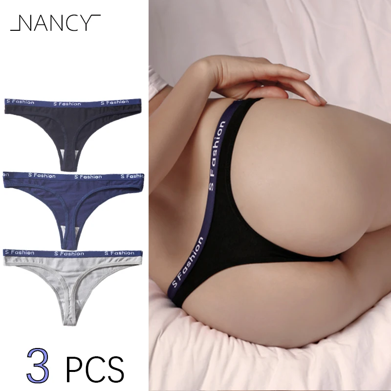 

Cotton Panties Underwear T-back Female Sports G-string Soft High Quality Thongs For Woman 3 Pcs Free Shipping New