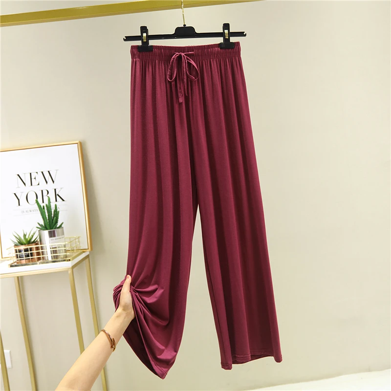 

New Women Summer Pajamas Spring Solid Colour Sleep Bottoms Pyjama Pour Trouser Loose Casual Femme Sleepwear Home Clothes Pants