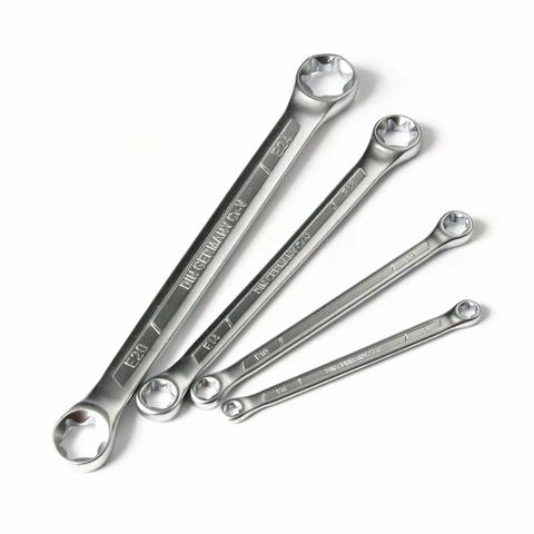 4Pcs E-Torx Box Ring Wrench Set Star Double-ended Hexagon Socket  Spanner E-type Tools E6-E24