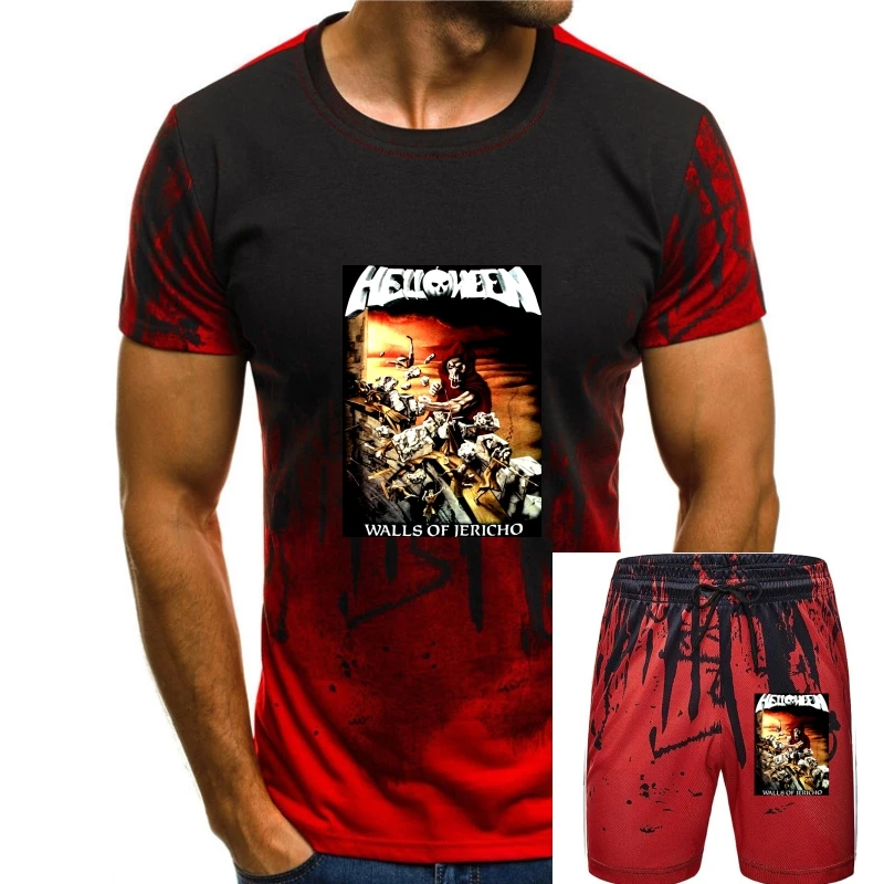 

Helloween Walls Of Jericho Gamma Ray Iron Saviour Rage New Black T Shirt