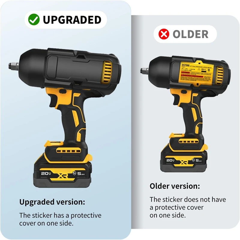 20 В Макс. беспроводной гаечный ключ 1/2 дюйма Резиновый защитный чехол DCF900 DCF899 Xr