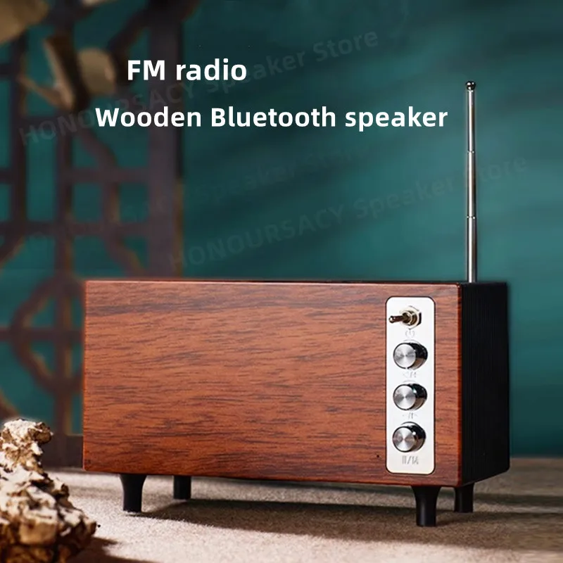 

Retro FM Radio Wireless Bluetooth Speakers HiFi Sound Quality Stereo Portable Home Desktop TWS Subwoofer card mp3 Music Player