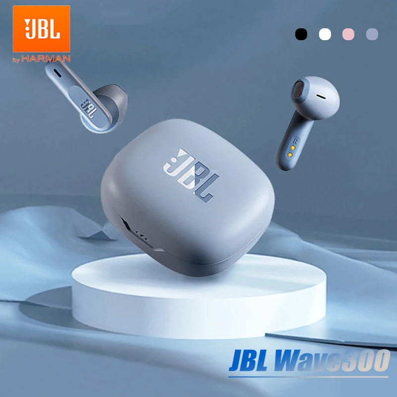 Original JBL WAVE 300 TWS True Wireless Bluetooth Earphones W300TWS Stereo Earbuds Bass Sound Headphones Headset Mic For JBL