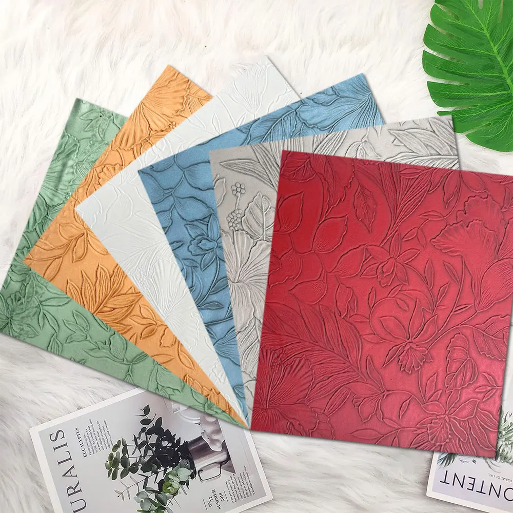 Винтажный цветок с тиснением из искусственной кожи в стиле ретро лист