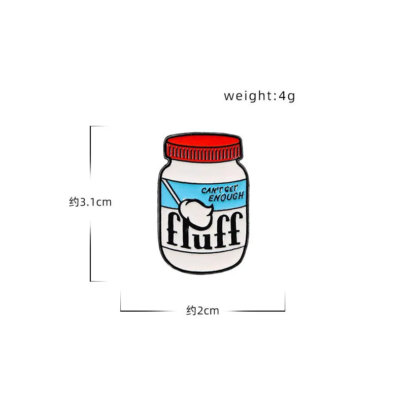 Не достаточный пух милые банки для молочного йогурта броши креативная одежда