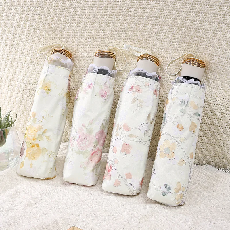 Свежий кружевной двойной зонт. Виниловый зонт от дождя и солнца. Зонт Богини.