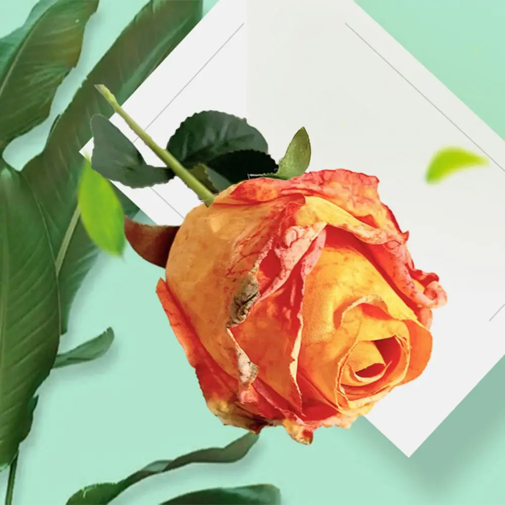 Искусственная Роза с имитацией сгоревшей кромки Реалистичная искусственная