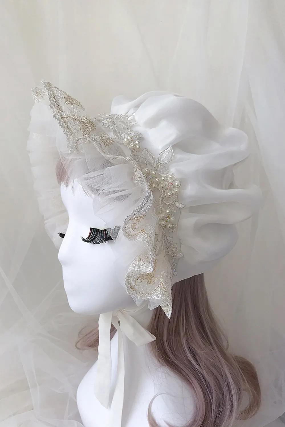 

Женская винтажная шляпка в стиле «лолита»