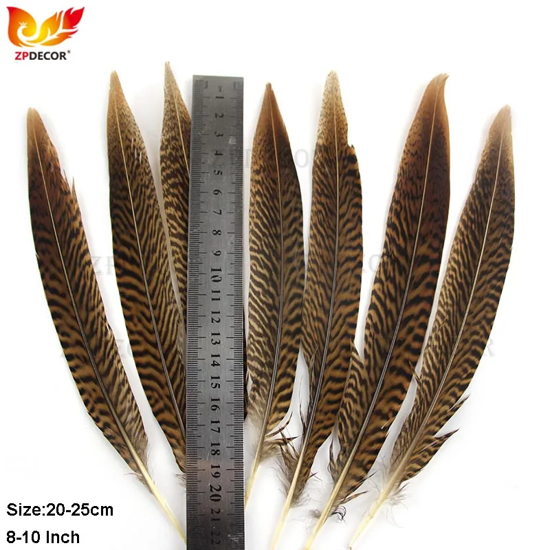 

ZPDECOR 8-10 Inch 20-25CM Golden Pheasant Feathers For DIY Jewelry Craft Making