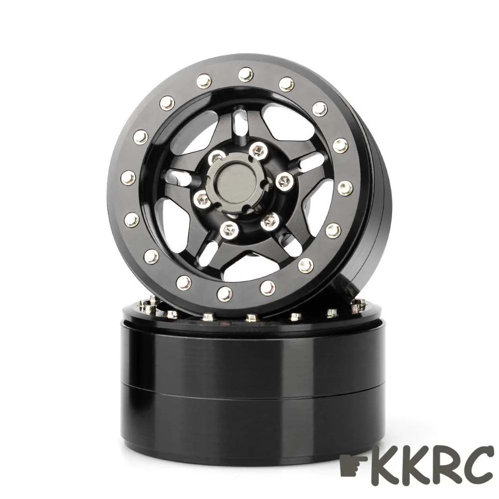 

Колесные диски из гоночного сплава 1,9 дюйма, обновленные детали, аксессуары для 1/10 радиоуправляемого гусеничного автомобиля Axial SCX10 II 90046 ...