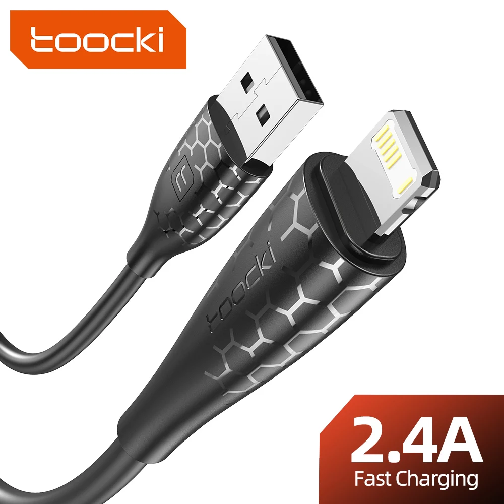 

Toocki 2.4A USB C Cable For iPhone 13 12 11 Pro Max XR XS 8 7 6s 5 Plus Fast Charging Cord Lightning Cable For iPhone Charger