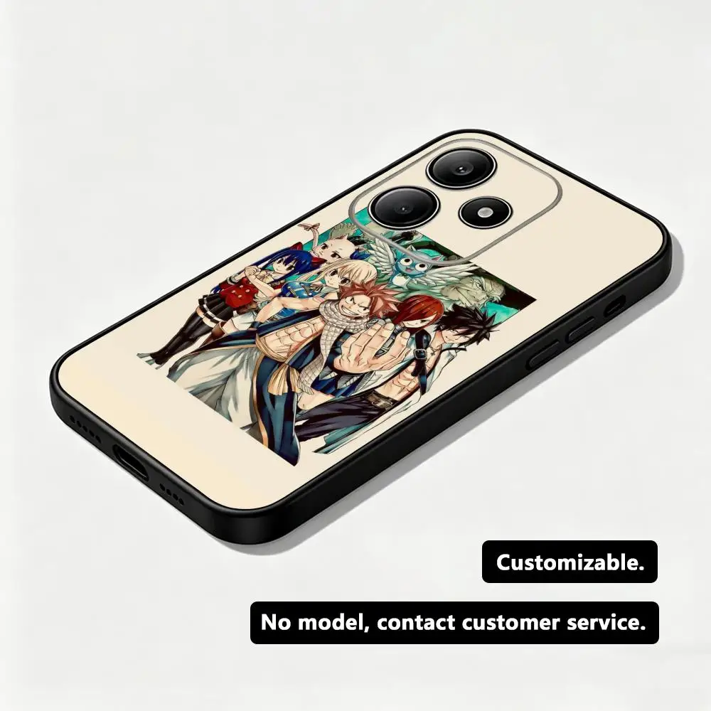 Фото Популярный чехол для телефона с аниме F-FAIRY TAIL для Xiaomi Redmi Note 14 13 12 11 Pro Plus S 5G 14C A3, мягкий черный чехол №1