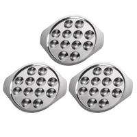 3pcs mushroom snail plate stainless steel escargot tray dining food plate river snail dish seafood tool kitchen tableware