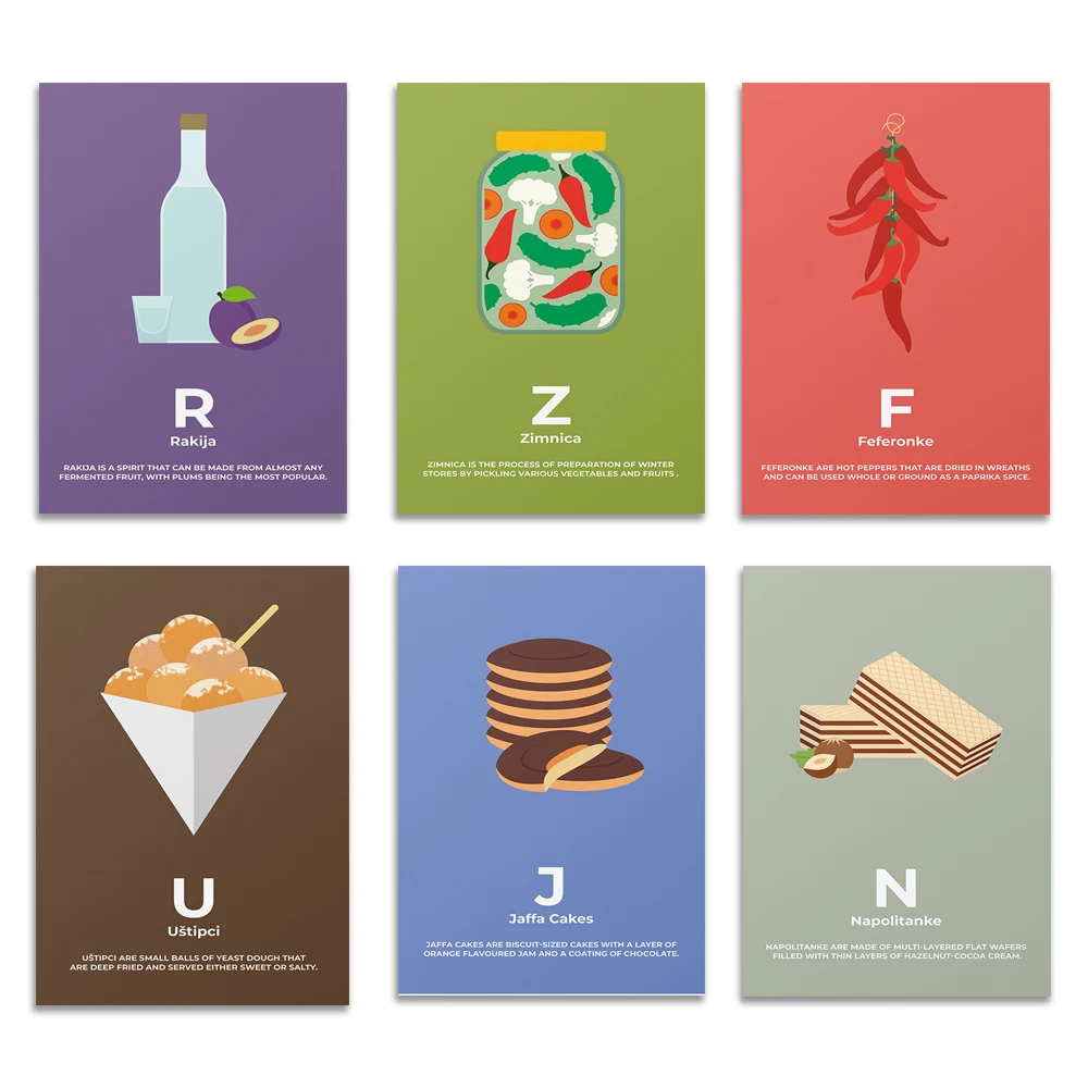 Балканский Алфавит АБС-плакат-Сербия Босния Хорватия декоративный холст печать