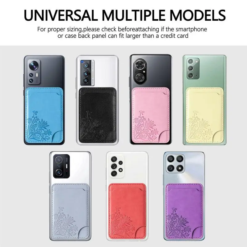 

Adhesive Phone Back Card Holder Wallet Case Phone Wallet Stick-on Credit Card Holder Phone Pocket For Almost All Cell Phone