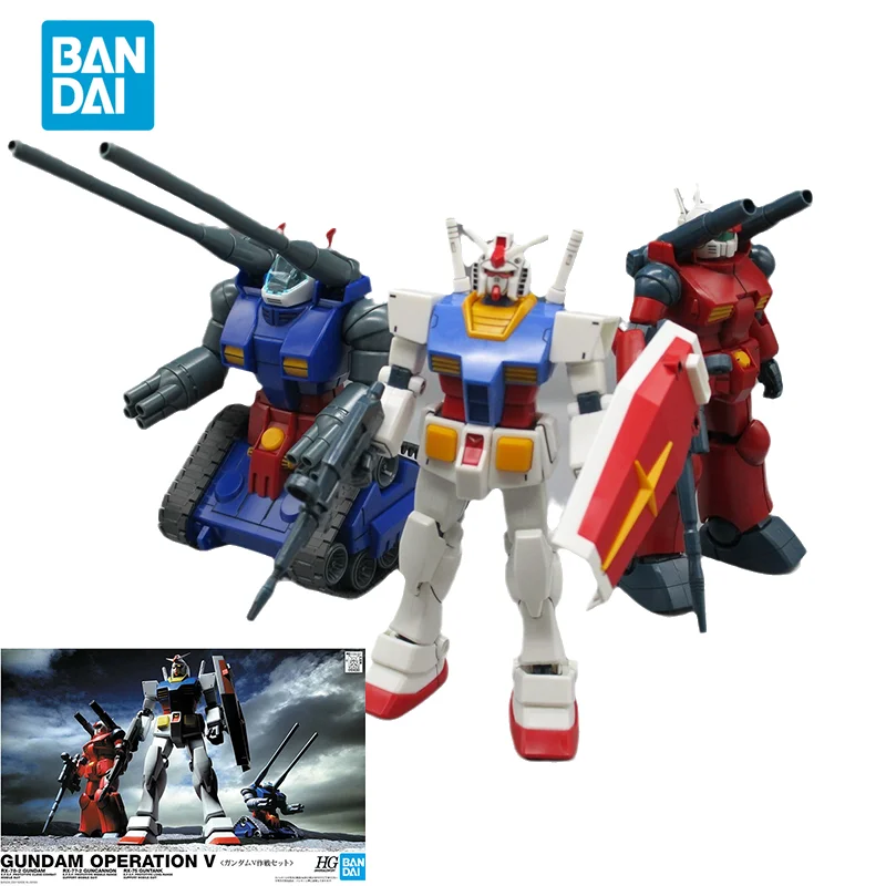 

Bandai оригинальная аниме модель GUNDAM серии HGUC 1/144, экшн-фигурка «Управление GUNDAM V», Сборная модель, игрушки, подарок для детей