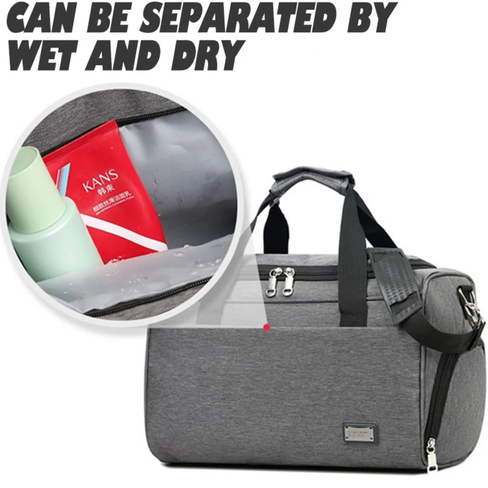 Travel Bag Waterproof Oxford Cloth Outdoor Fitness Travel Bag Adjustable Length Shoulder Strap Large Capacity Hand Luggage