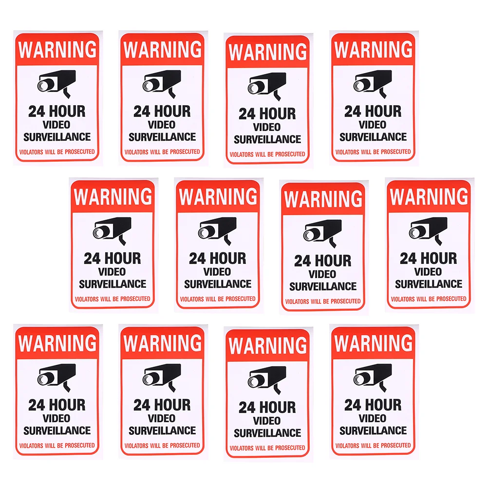 

Video Sign Warning Signs Sticker Hour Camera All Activities Monitored Cctv Caution Stickers Weather Resistant Safety Adhesive