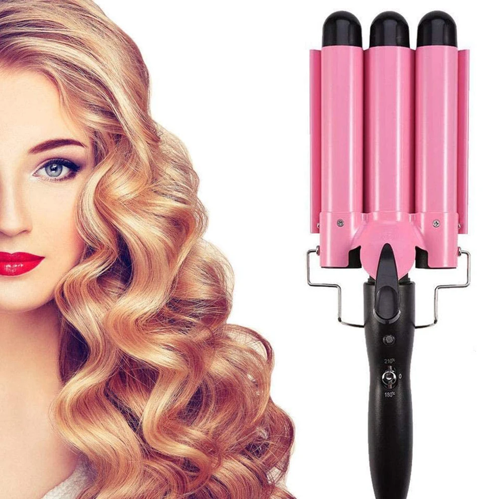

Small Wave Corn Perm Splint Hair Styling Tool 25/32mm Professional Ceramic Three Tube Curling Triple Barrel Crimper Hair Curler