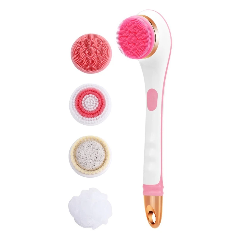 

Electric Bath Brush Massage Brush 4 In 1 Multifunctional Long Handle Back Rubbing Brush Bath Instrument