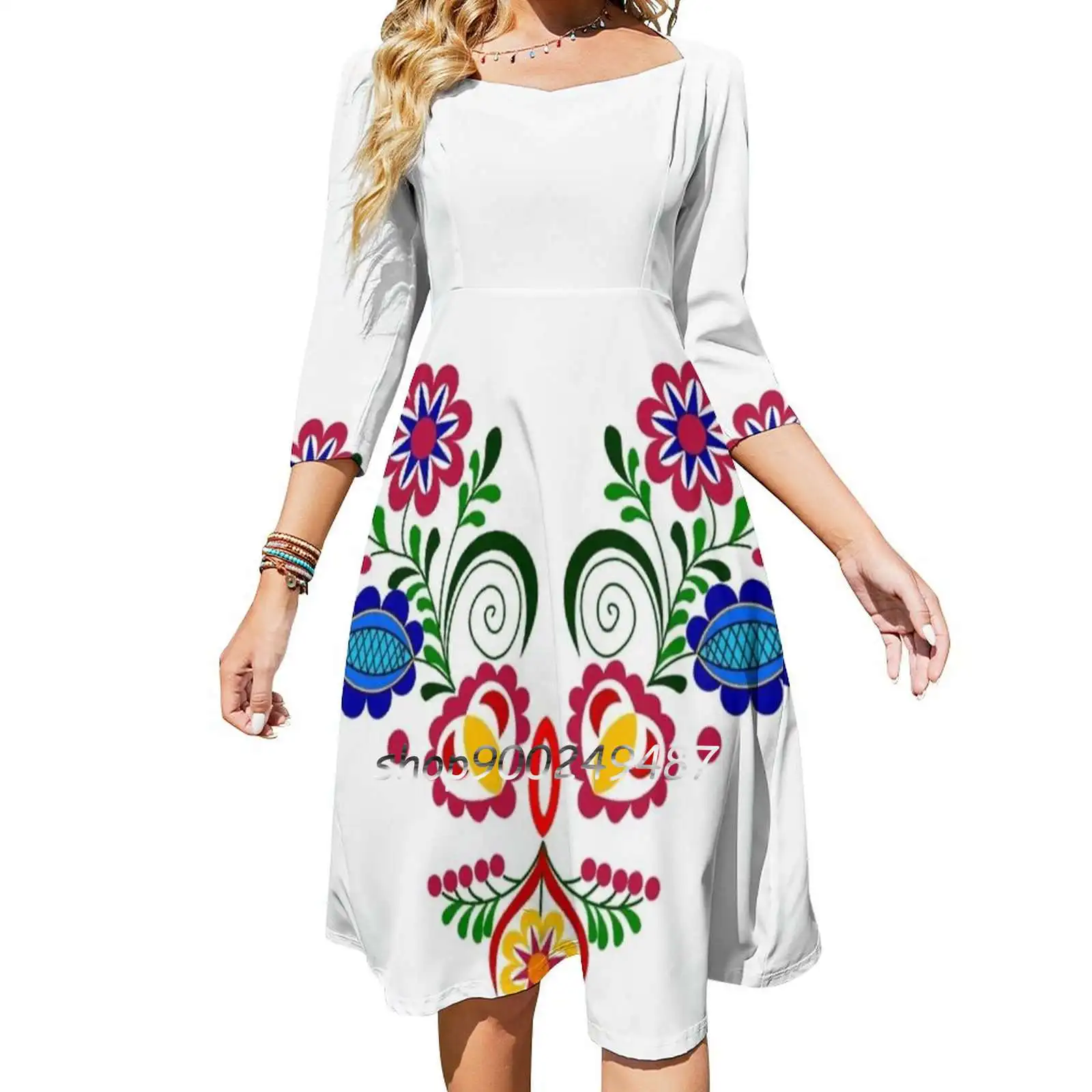 Разноцветные вечерние платья с орнаментом сексуальное платье средней длины