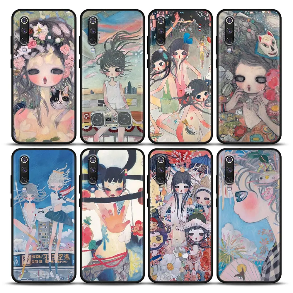 

Japanese style Aya Takano Art Painting Soft Case For Xiaomi Mi 9 9se 8 10 10T A2 Lite 10S 9T CC9 Note 10 Pro 9Lite Cover Fundas