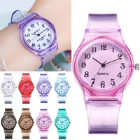 practical transparent lovely gifts silicone wristwatch student clock candy wrist watch jelly quartz watch