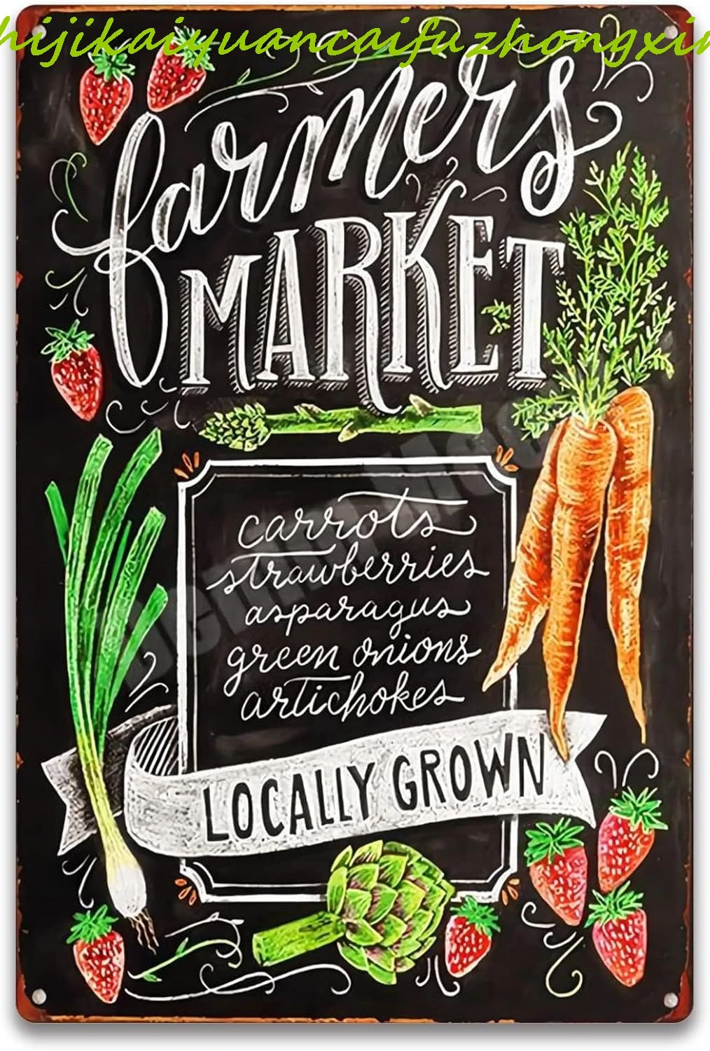 SJKY Farmers Market Ретро Винтаж Металлическая жестяная вывеска Декоративная настенная