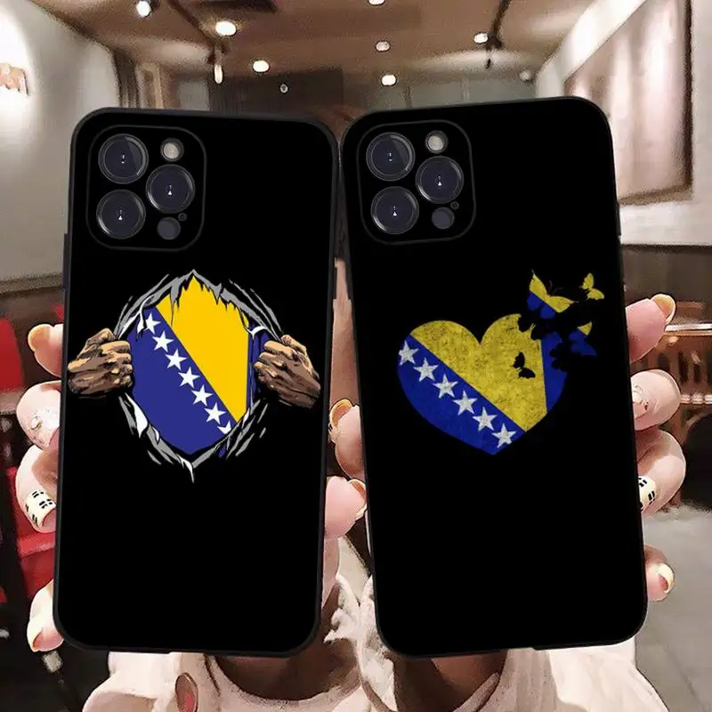 

Bosnia Flag Phone Case For iPhone 14 11 12 13 Mini Pro Max 8 7 6 6S Plus X SE 2020 XR XS Funda Case