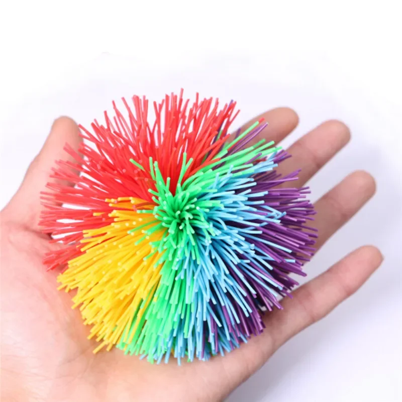 

6cm/9cm Colorful rubber band ball Anti-Stress Rainbow Fidget Sensory Funny Stretchy toys Stress Relief Kids Autism Special Needs
