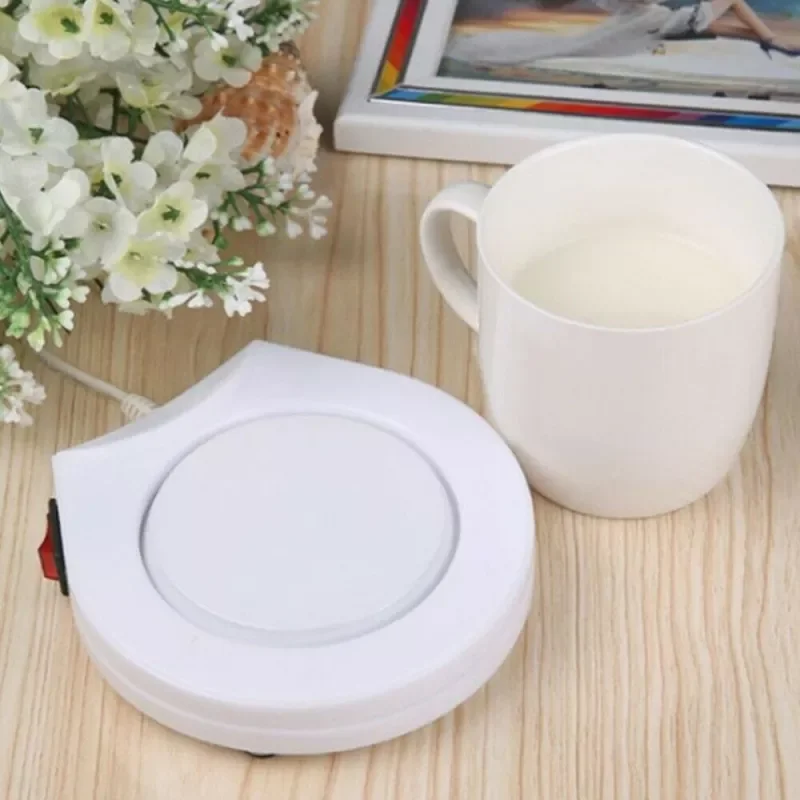 

White Powered Cup Warmer Heater Pad Coffee Tea Milk Mug Warming Heating Pads Useful Home Gadgets Kitchen Accessory