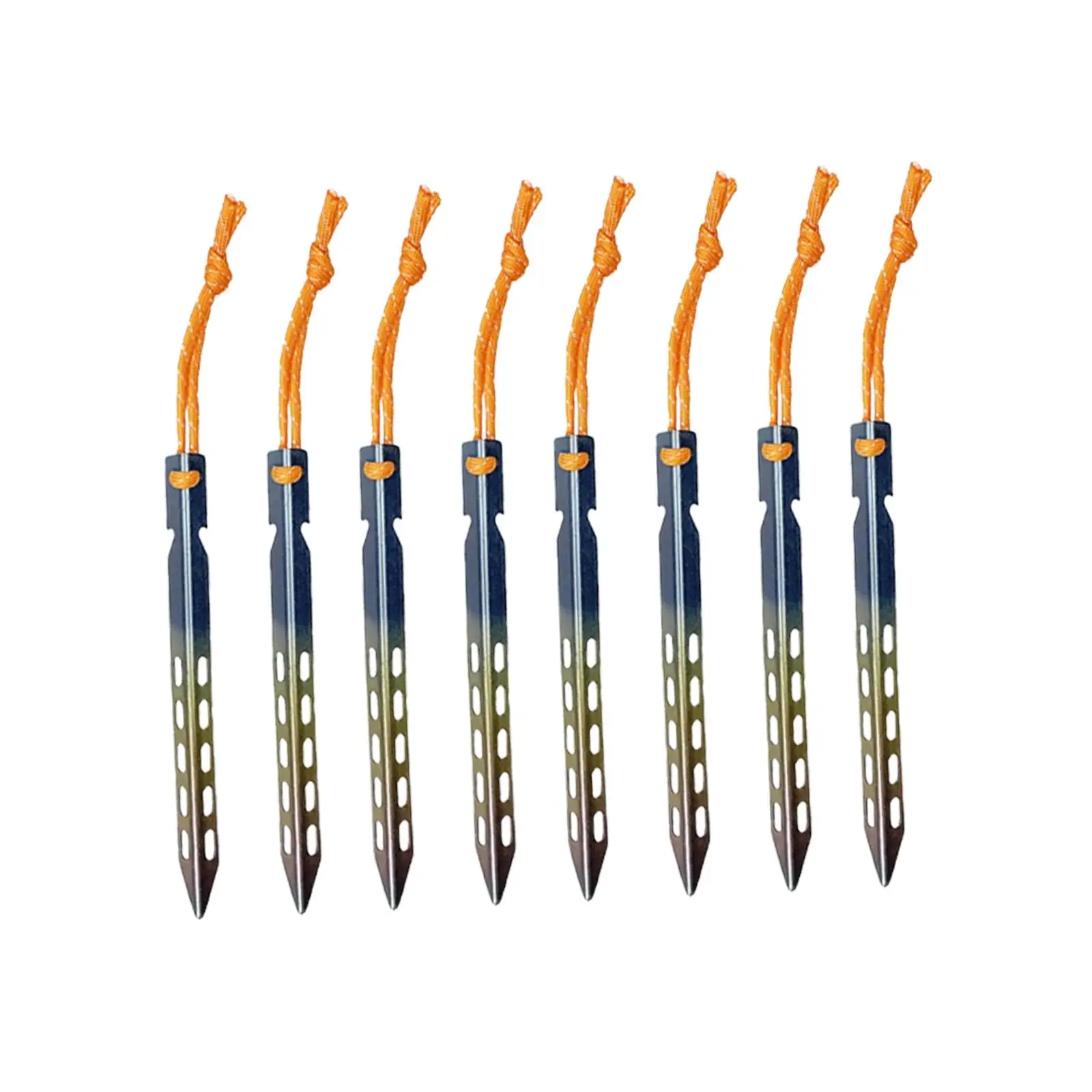 8x Ground Pegs Generic Iflexible Camping Tent Nails Stakes Metal for Desert Gardening Awning Tarp