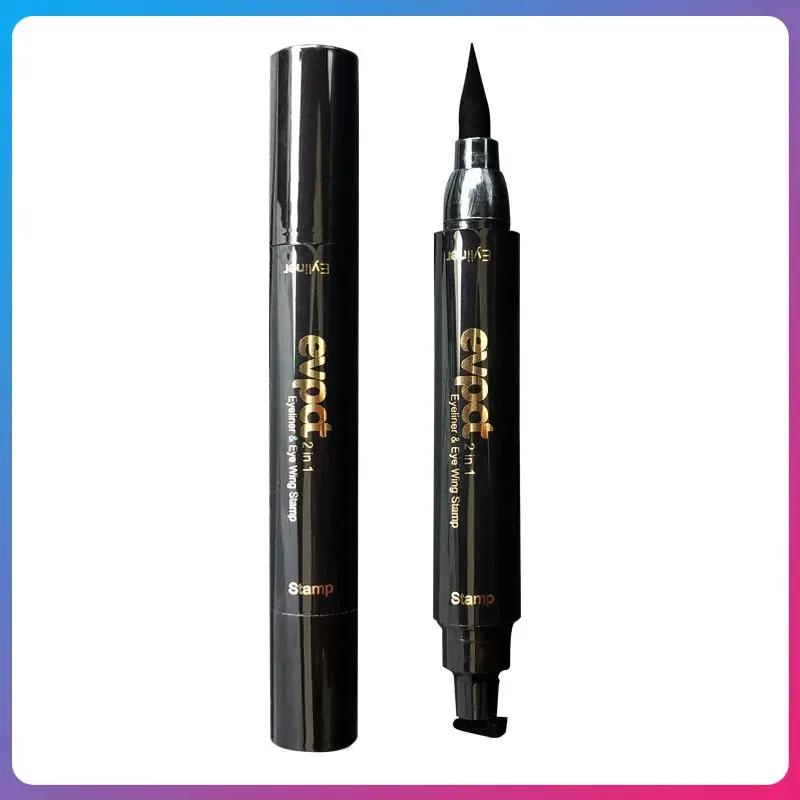 

2 In 1 Eyeliner Stamp Pencil Black/Blue Liquid Makeup Waterproof Long-lasting Eye Liner Wing Stamps Eyes Liners Marker Pen TSLM2