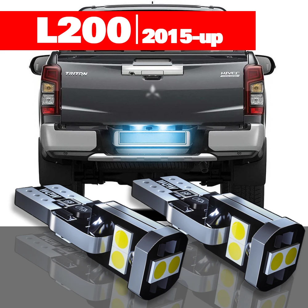 

For Mitsubishi L200 Accessories 2pcs LED License Plate Light 2015 2016 2017
