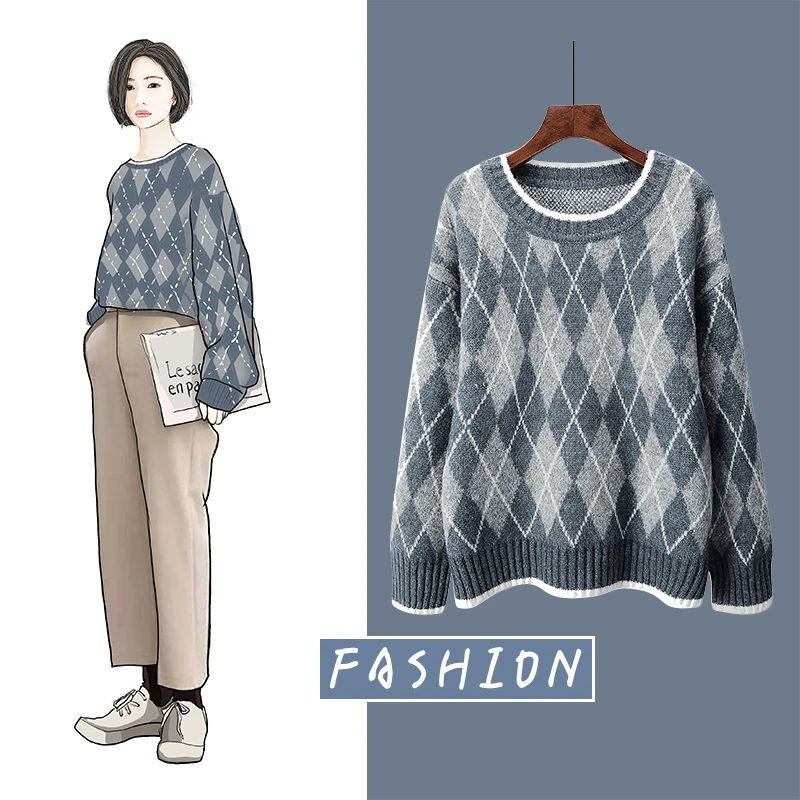 

Cheap wholesale 2021 spring autumn winter new fashion casual warm nice women vintage sweater woman female OL BVy1069