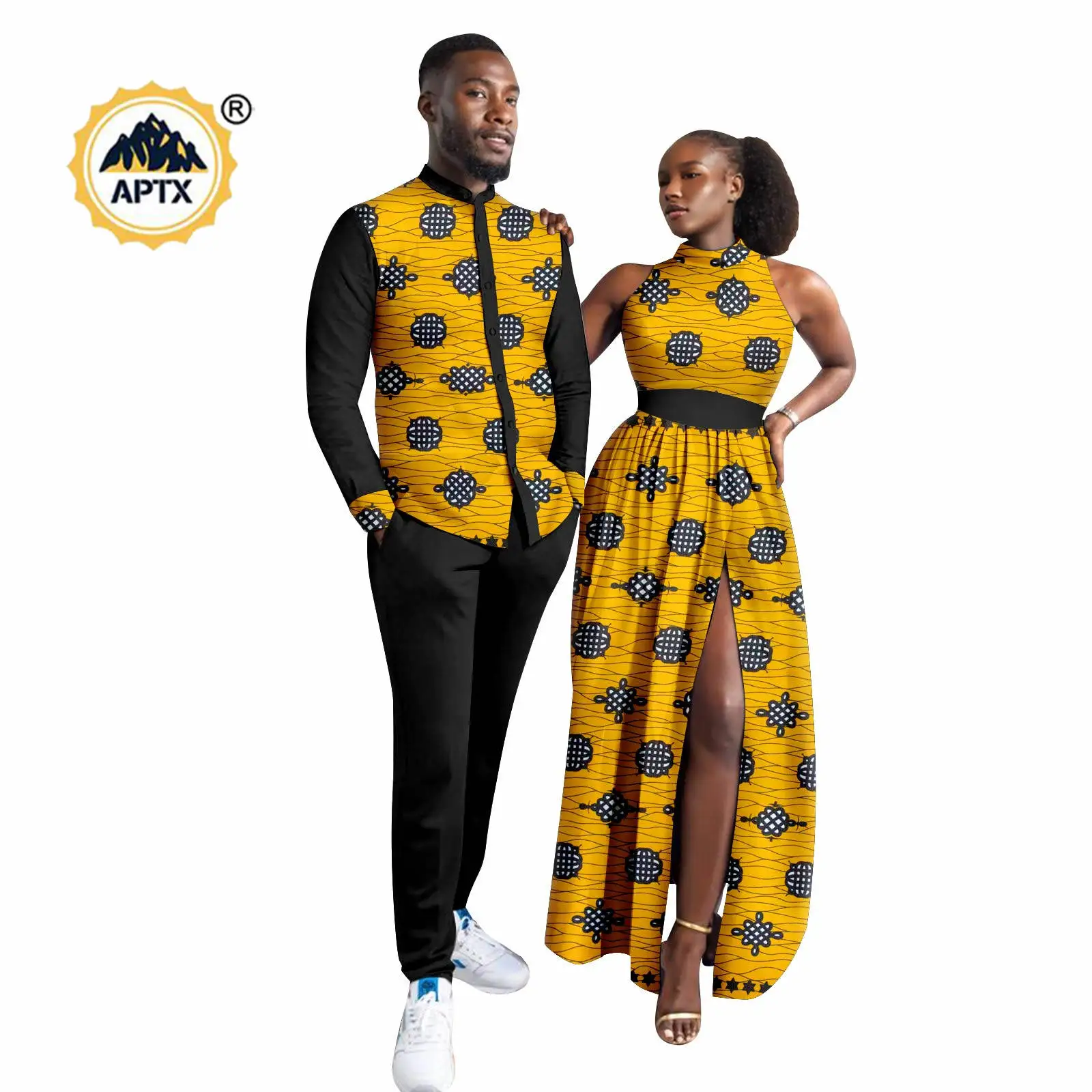 Дашики Африканский сексуальный принт длинные платья с разрезом подходящая