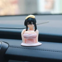 cute kanako chest shaking ornaments kanako collection model doll kawaii anime statue for car sexy doll figurine car decorations
