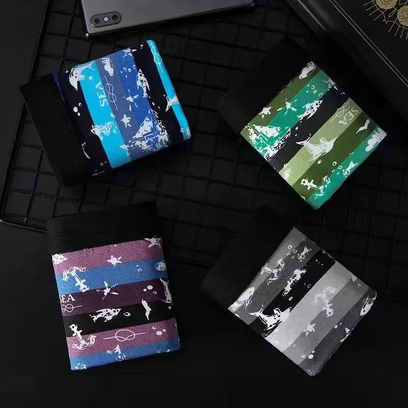 Мужское нижнее белье 8 шт./лот модные трендовые удобные мягкие тканевые боксеры