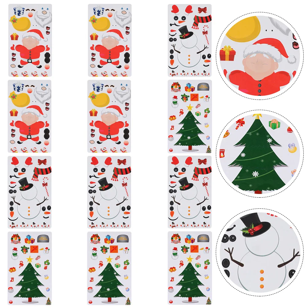 

Stickers Christmas Skateboard Cartoon Kidssticker Waterproof Xmasluggage Bottles Make Face Decalsyour Own Party Diy Window Theme