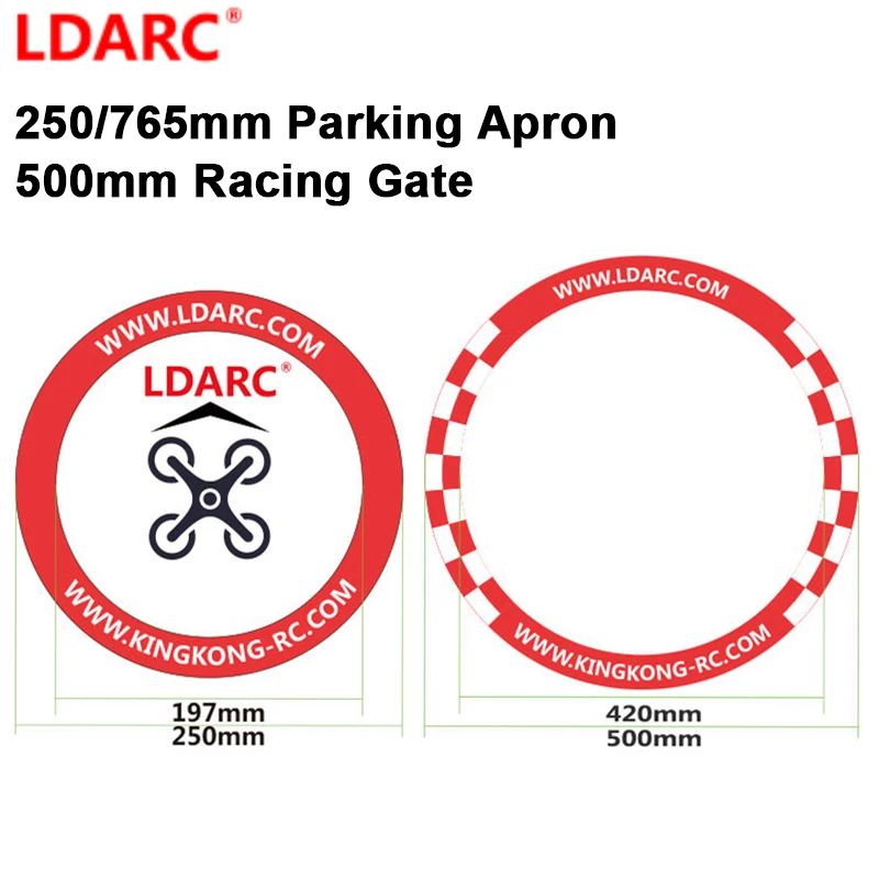 

LDARC 250mm 765mm Foldable Landing Pad and 500mm Arc Air Gate for FPV Quadcopter Drones Practise Take off and Landing