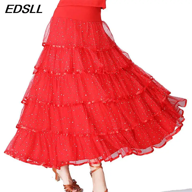 Женская юбка для современного танца женская вальса большая распашная латинских