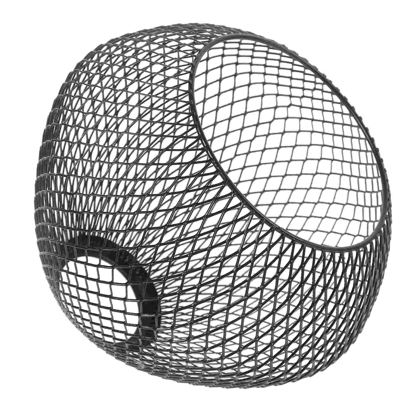 

Metal Cage Lamp Shade Bulb Vintage Mesh Lampshade Iron Hanging Replacement Black