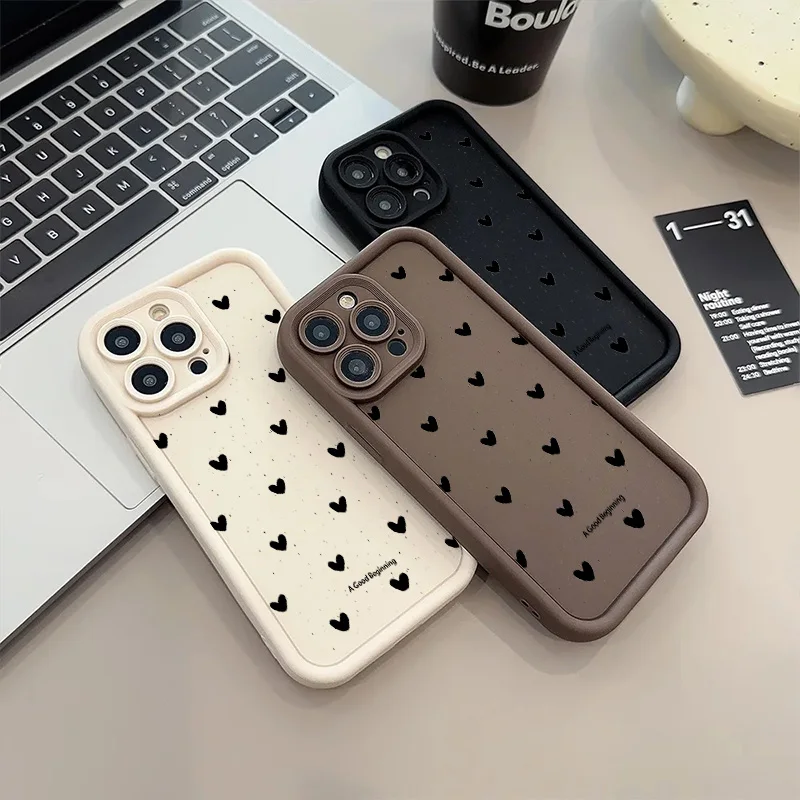 Фото Минималистичный матовый чехол Love Heat для Xiaomi 15T Pro 14T POCO X7 X3 X5 X6 F5 F3 X5 F7 M7 M3 M6 Pro F8 15 Ultra 5G, силиконовый чехол №2