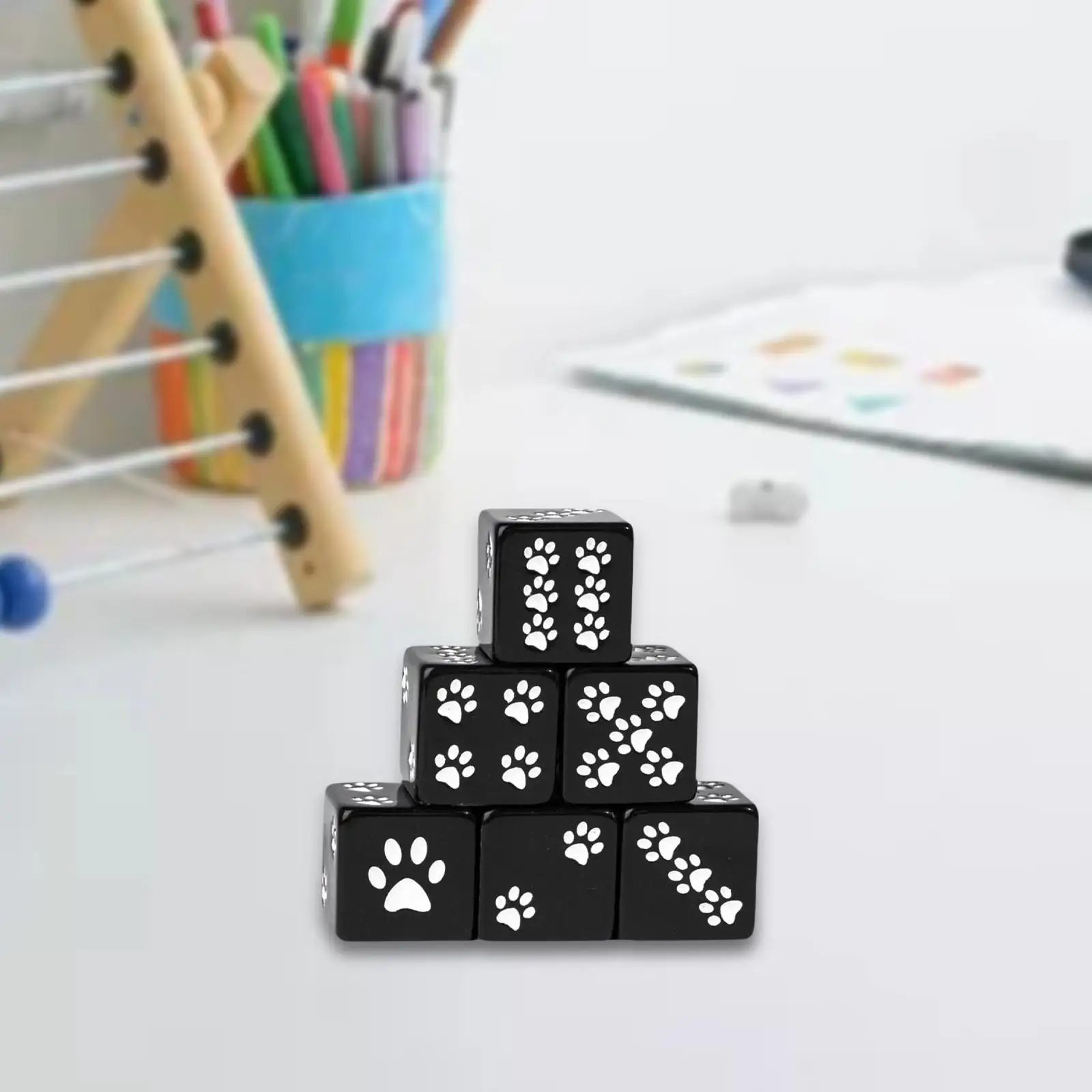 6 шт. шестисторонние кубики семейная настольная игра развлекательные