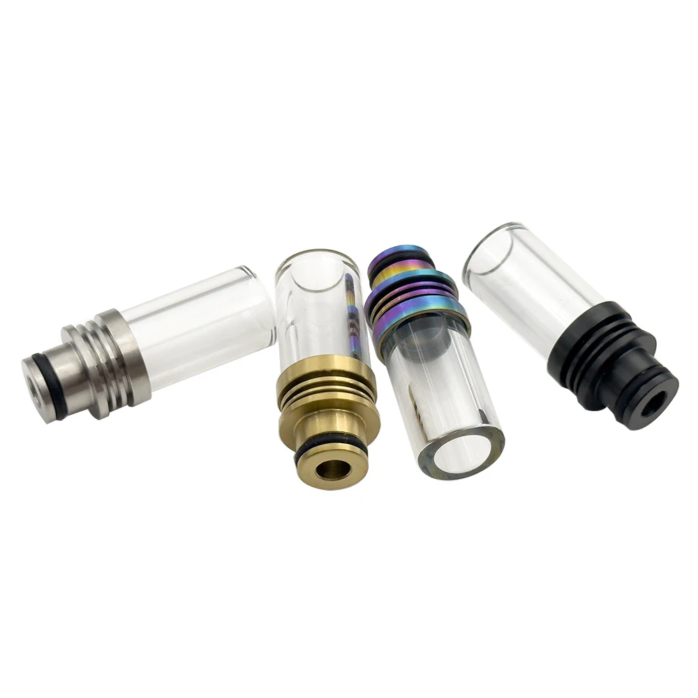

510 Drip Tip Glass Mouthpiece Stainless Steel Heat Sink for Subtank Mini Melo 3 BSKR V2 Berserker Tank Atomizer