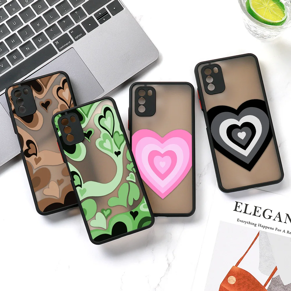 

Phone Case For Oneplus 9 Pro 7 8T 6T 8 Pro Case Fashion Love Heart Case Vivo Y21 Y33S Y17 Y15 Y12 Y12i U10 Shockproof Cover Capa